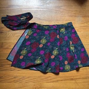 American Apparel Floral Wrap-around Skirt